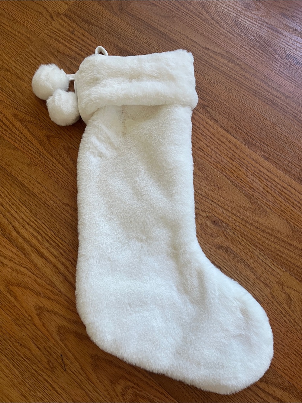 Martha Stewart Christmas Stocking with Pom Poms Super fluffy